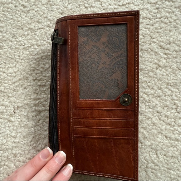 Vintage Golden head handmade cognac leather wallet - Picture 7 of 8